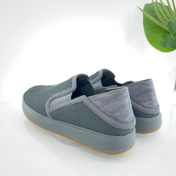 OluKai Women Ki'ihele Loafer Size 8 Gray Mesh SlipOn Flat Shoe Convertible Slide - Picture 5 of 14